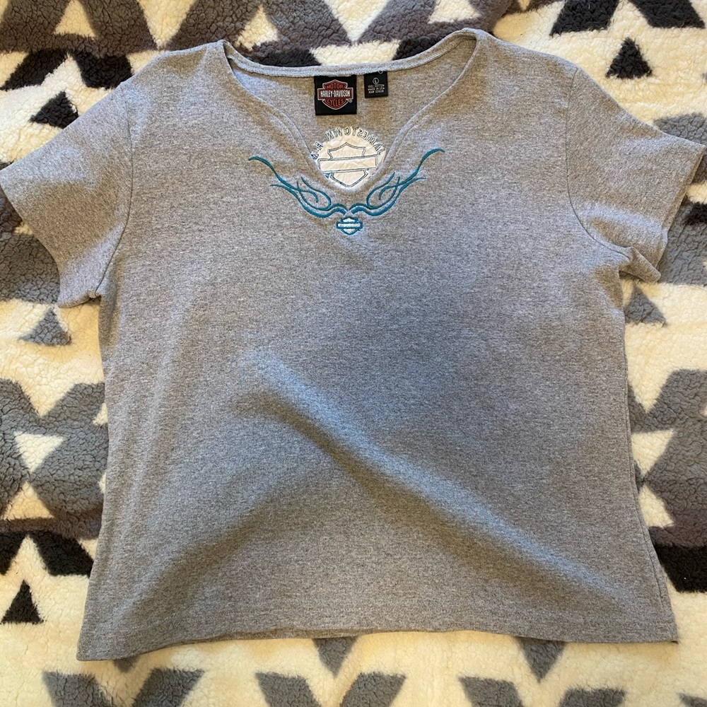 Harley-Davidson Women’s Knit Tee. Size Large 100% Cotton and Made in the USA!